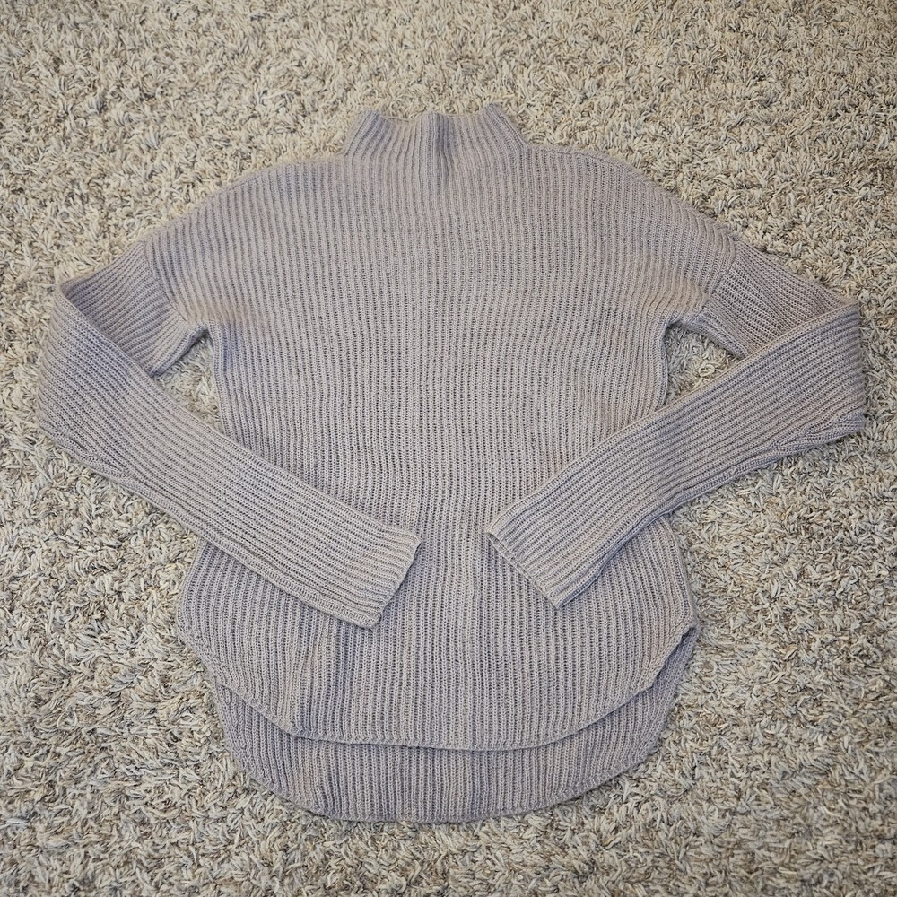 Express Sweater Women's Brown Wool Blend High Neck Long Sleeve Pullover Size‎ XS